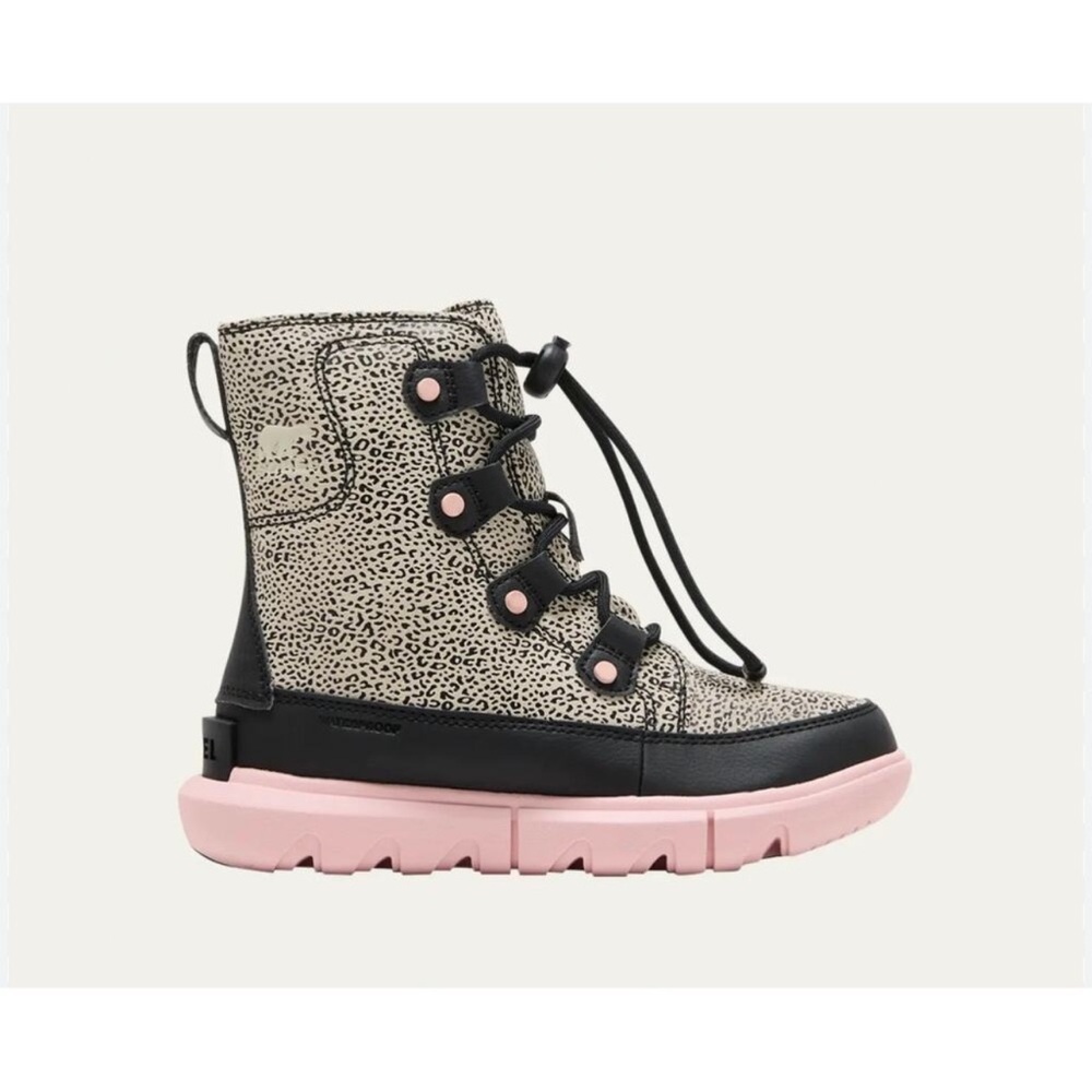 Sorel Kids Boots with Pink Sole.